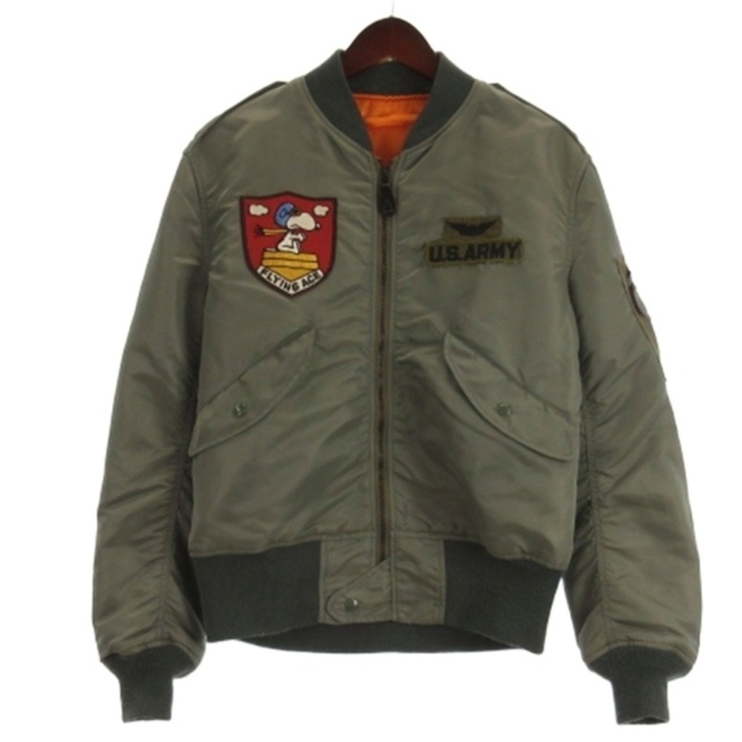 TOYS McCOY(トイズマッコイ)のトイズマッコイ スヌーピー L-2B ジャケット リバーシブル パッチ 刺繍 L メンズのジャケット/アウター(フライトジャケット)の商品写真