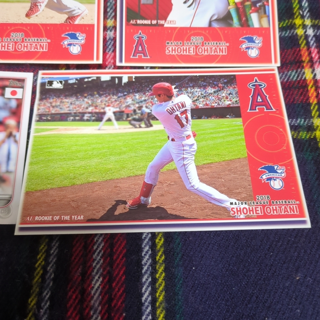 大谷翔平　MLB2018ルーキーオブザイヤーポストカード３枚／topps2022 エンタメ/ホビーのタレントグッズ(スポーツ選手)の商品写真