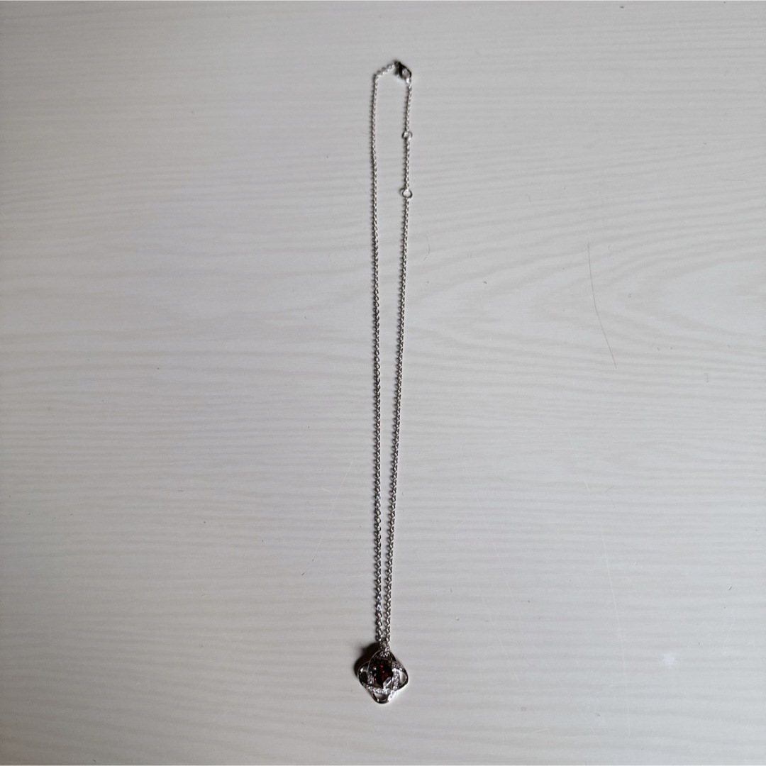 1月　誕生石 ネックレス　ガーネット　ハート　クリスマスプレゼント　記念日 レディースのアクセサリー(ネックレス)の商品写真