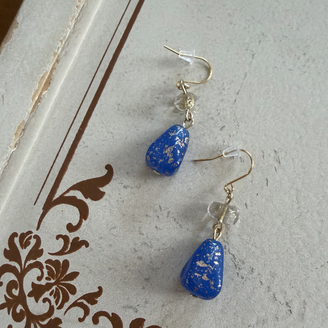 チェコヴィンテージピアス ハンドメイドのアクセサリー(ピアス)の商品写真