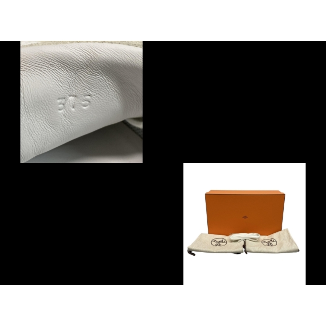 HERMES(エルメス)のHERMES(エルメス) スニーカー 37.5 レディース美品  バウンシング グレー×アイボリー×ベージュ メッシュ レディースの靴/シューズ(スニーカー)の商品写真