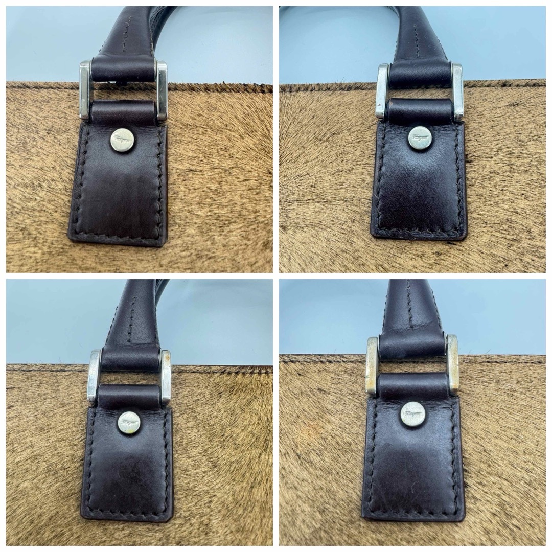 Salvatore Ferragamo(サルヴァトーレフェラガモ)のサルヴァトーレ フェラガモ ハラコ ブリーフケース ビジネスバッグ 美品 激レア メンズのバッグ(ビジネスバッグ)の商品写真