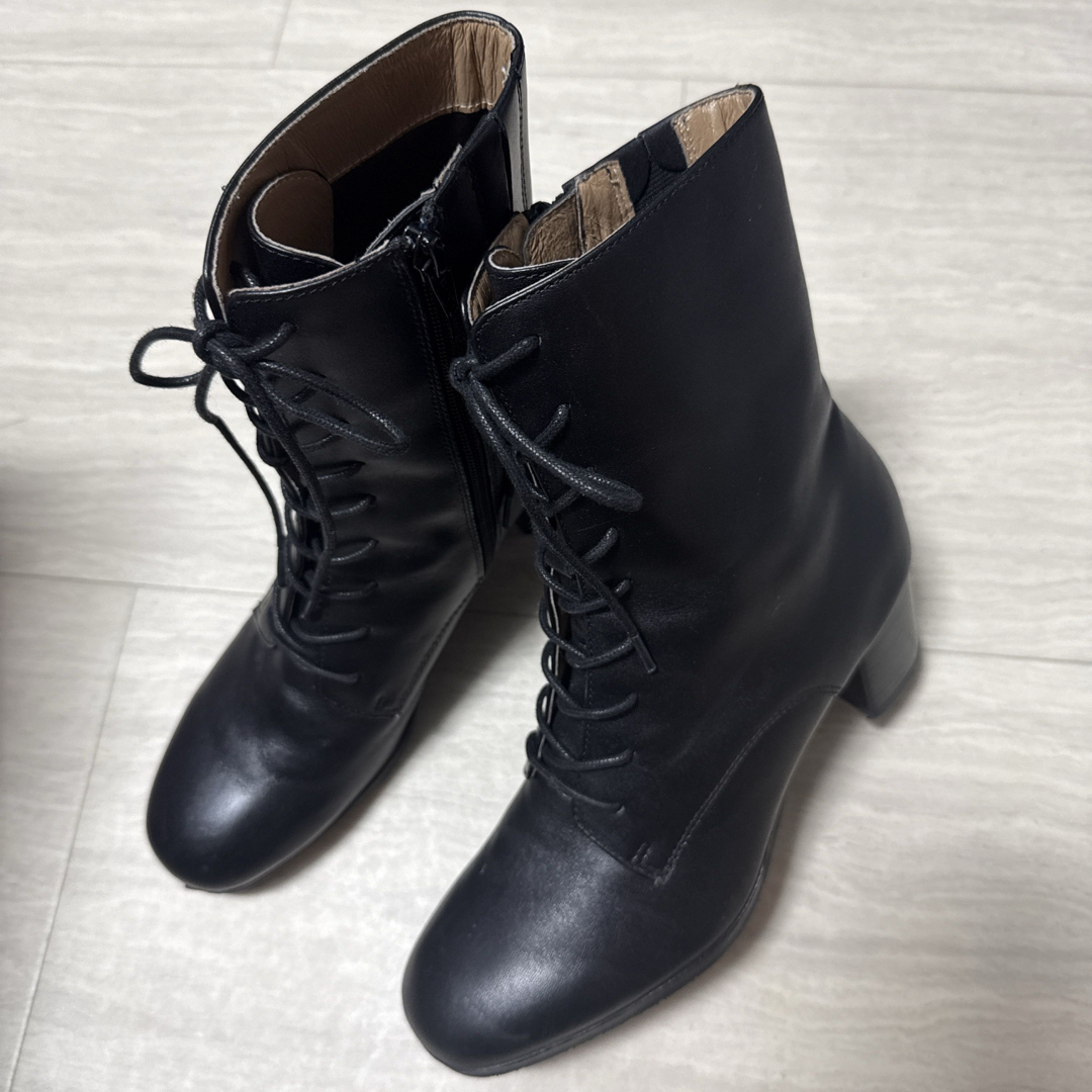 あしながおじさん(アシナガオジサン)のあしながおじさん レースアップブーツ 24 レディースの靴/シューズ(ブーツ)の商品写真