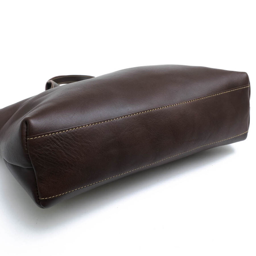 ポルコロッソ／PORCO ROSSO バッグ トートバッグ 鞄 ハンドバッグ メンズ 男性 男性用 レザー 革 本革 ダークブラウン 茶 ブラウン  pr-to-5 Horizontal Tote bag M ホリゾンタル A4サイズ収納可 肩掛け ワンショルダーバッグ メンズのバッグ(トートバッグ)の商品写真