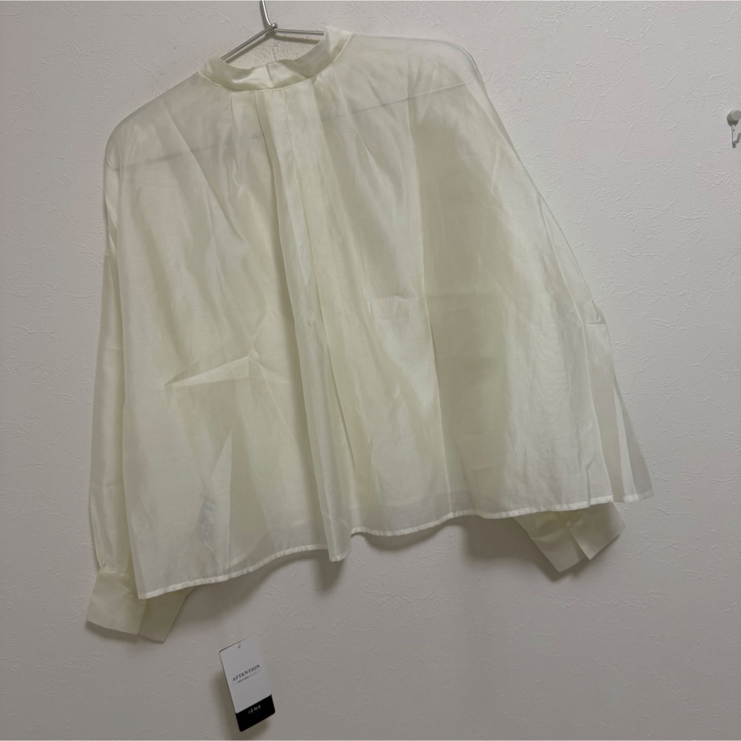 Simplicite(シンプリシテェ)のsimpliciteベーセーストックウォッシャブル /オーガンディクロップシャツ レディースのトップス(シャツ/ブラウス(長袖/七分))の商品写真