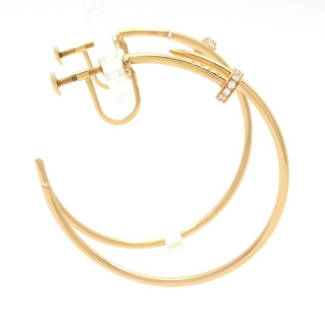 Cartier(カルティエ)のCartier(カルティエ) イヤリング ジュストアンクル K18PG×ダイヤモンド 28Pダイヤ/留め具社外品 レディースのアクセサリー(イヤリング)の商品写真