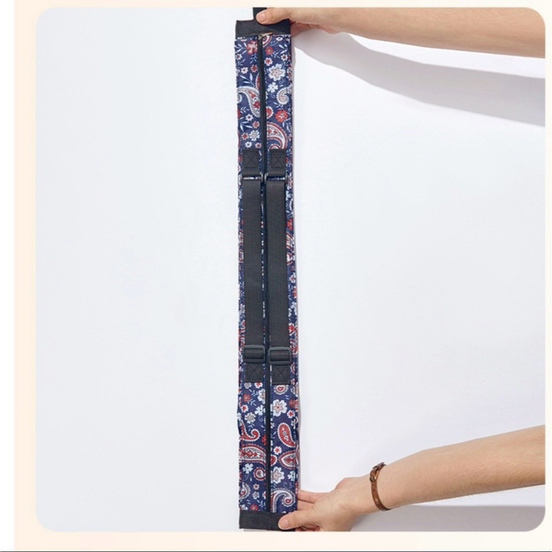 ファスナー付きで安心 シュパット式タイプエコバッグ　茶モンステラ柄 レディースのバッグ(エコバッグ)の商品写真