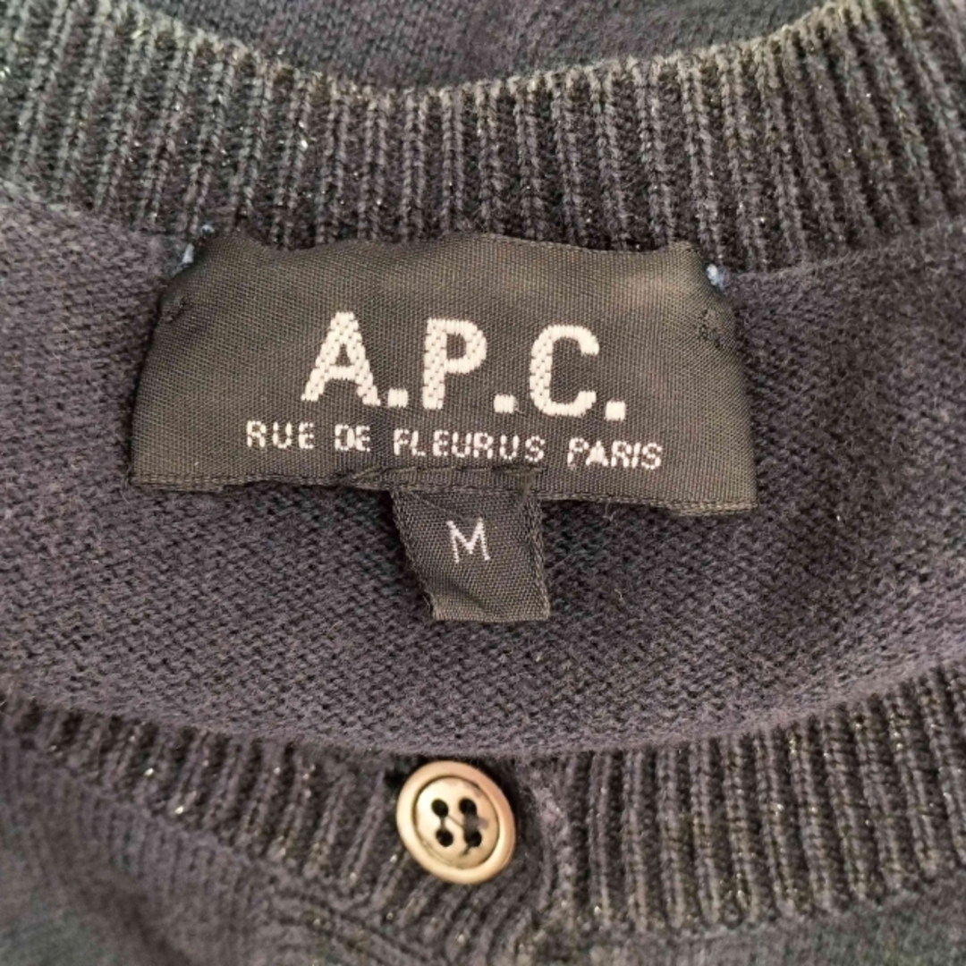 A.P.C(アーペーセー)のA.P.C.(アーペーセー) カシミヤ混 クルーネックカーディガン レディース レディースのトップス(カーディガン)の商品写真