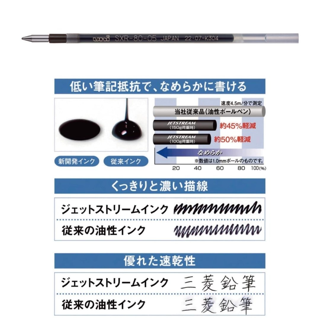 三菱鉛筆 ボールペン替芯 ジェットストリーム 多色多機能 0.5mm 黒 10本 その他のその他(その他)の商品写真