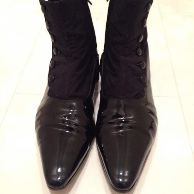 ⭐︎美品 ディオールオム エナメルボタンヒールブーツ エディ期 SIZE41 | フリマアプリ ラクマ