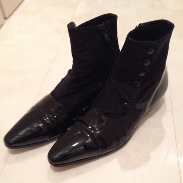 ⭐︎美品 ディオールオム エナメルボタンヒールブーツ エディ期 SIZE41