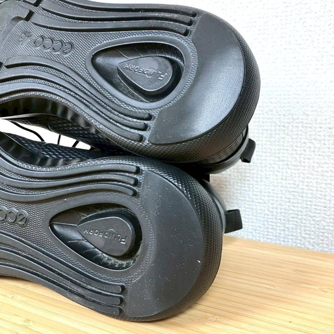 ECCO(エコー)の【未使用級】ecco ATH-1F レザースニーカー ローカット 黒 27.5 メンズの靴/シューズ(スニーカー)の商品写真