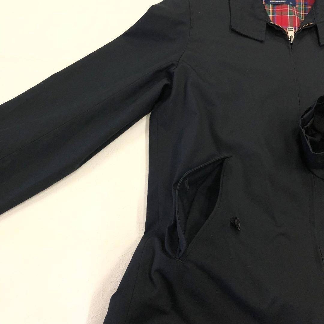 FRED PERRY(フレッドペリー)の1546 フレットペリー　ハリントン　マックコート　チェック　月桂樹　ロゴ　刺繍 メンズのジャケット/アウター(ステンカラーコート)の商品写真