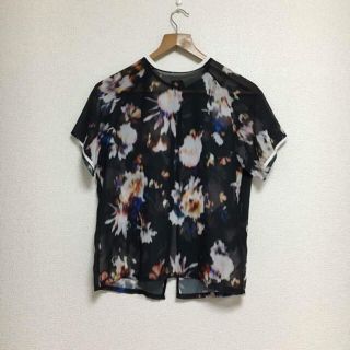 ザラ(ZARA)のZARA ザラ シースルー デザイン カットソー S(カットソー(半袖/袖なし))