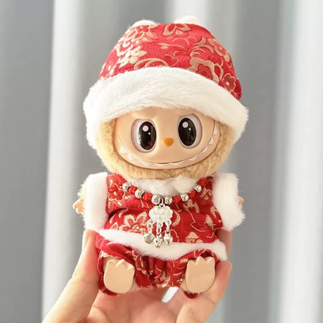 新品3点セットlabubuラブブぬいぐるみ服17cm着せ替え着ぐるみ エンタメ/ホビーのおもちゃ/ぬいぐるみ(キャラクターグッズ)の商品写真