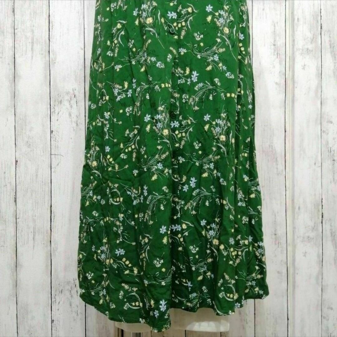 UNIQLO(ユニクロ)のUNIQLO ユニクロ レディース Vネック フレアワンピース 半袖 S 46 レディースのワンピース(ロングワンピース/マキシワンピース)の商品写真