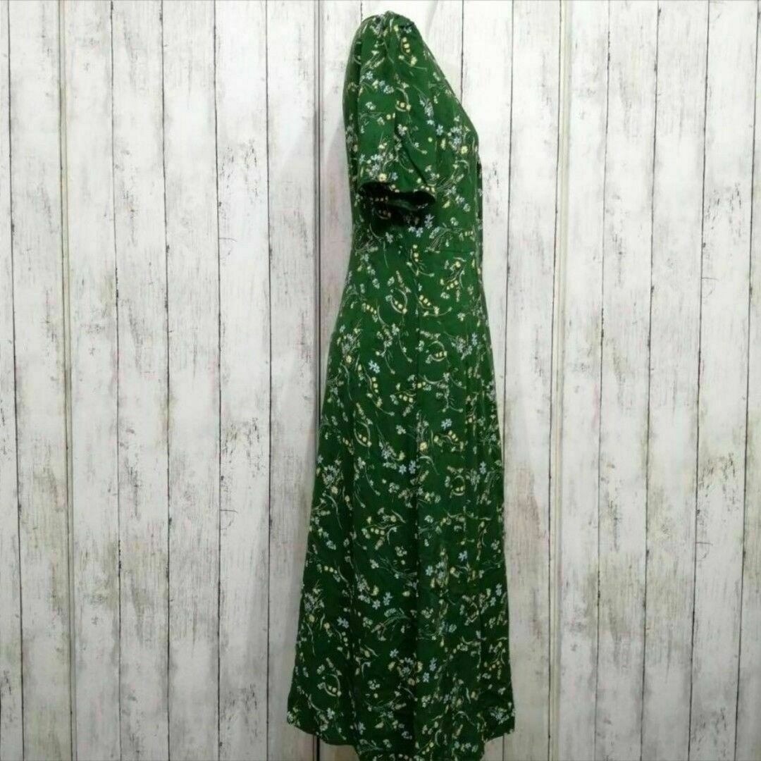 UNIQLO(ユニクロ)のUNIQLO ユニクロ レディース Vネック フレアワンピース 半袖 S 46 レディースのワンピース(ロングワンピース/マキシワンピース)の商品写真