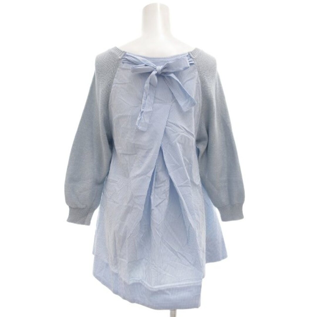 GALLERY VISCONTI(ギャラリービスコンティ)のギャラリービスコンティ シャツドッキングニット カットソー 2 長袖 切替 レディースのトップス(ニット/セーター)の商品写真