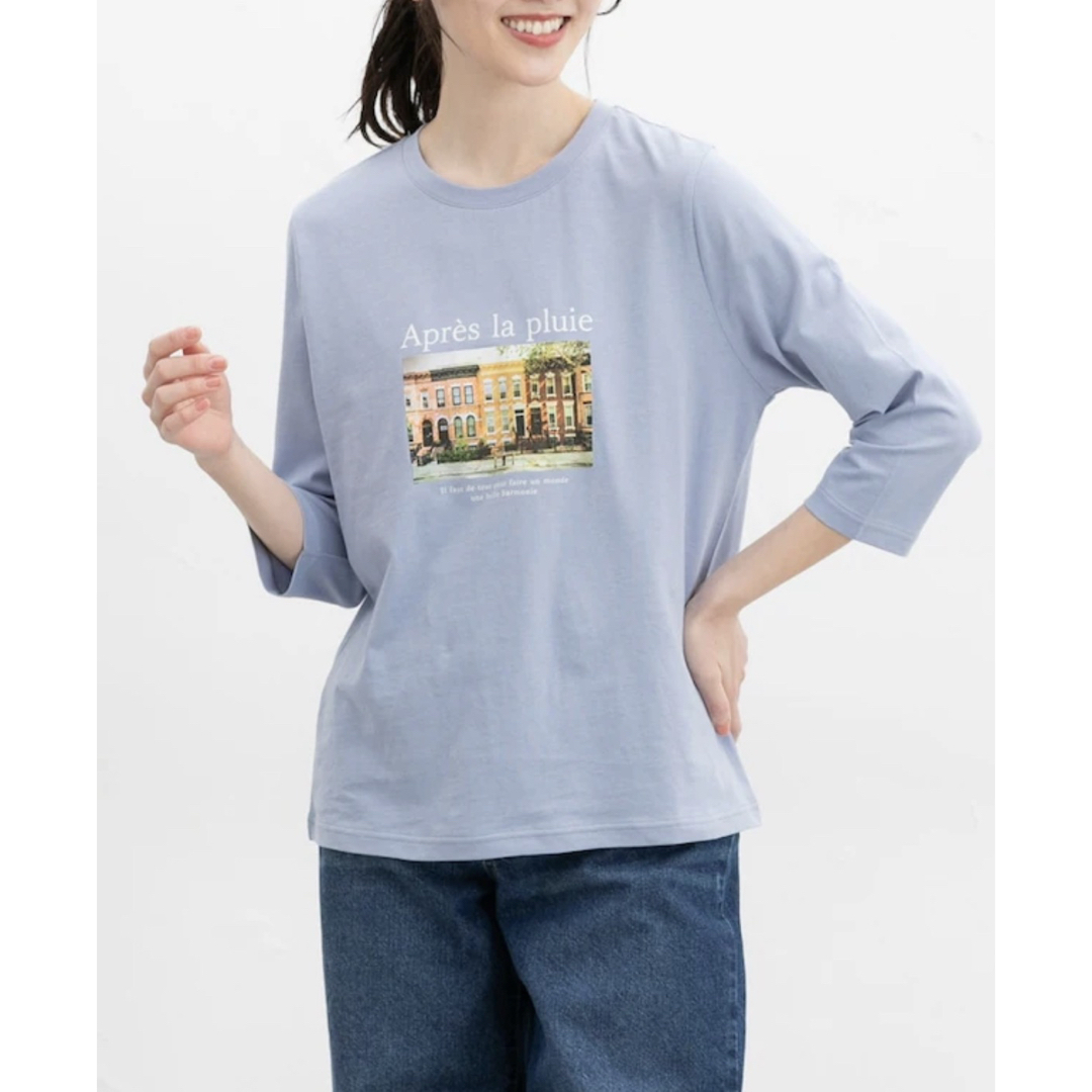 HONEYS(ハニーズ)のハニーズ７ 分袖フォトプリントＴ Honeys ユニクロGU レディースのトップス(Tシャツ(長袖/七分))の商品写真