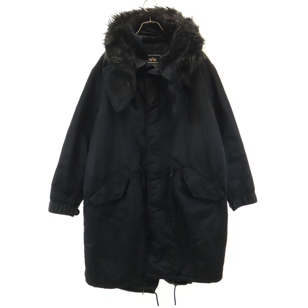 ALPHA INDUSTRIES(アルファインダストリーズ)の古着 ALPHA INDUSTRIES INC アルファインダストリーズ 中綿コート L ブラック系 メンズ メンズのジャケット/アウター(ダウンジャケット)の商品写真
