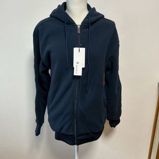 フリースパーカー Mサイズ ネイビー 防寒 あったか素材