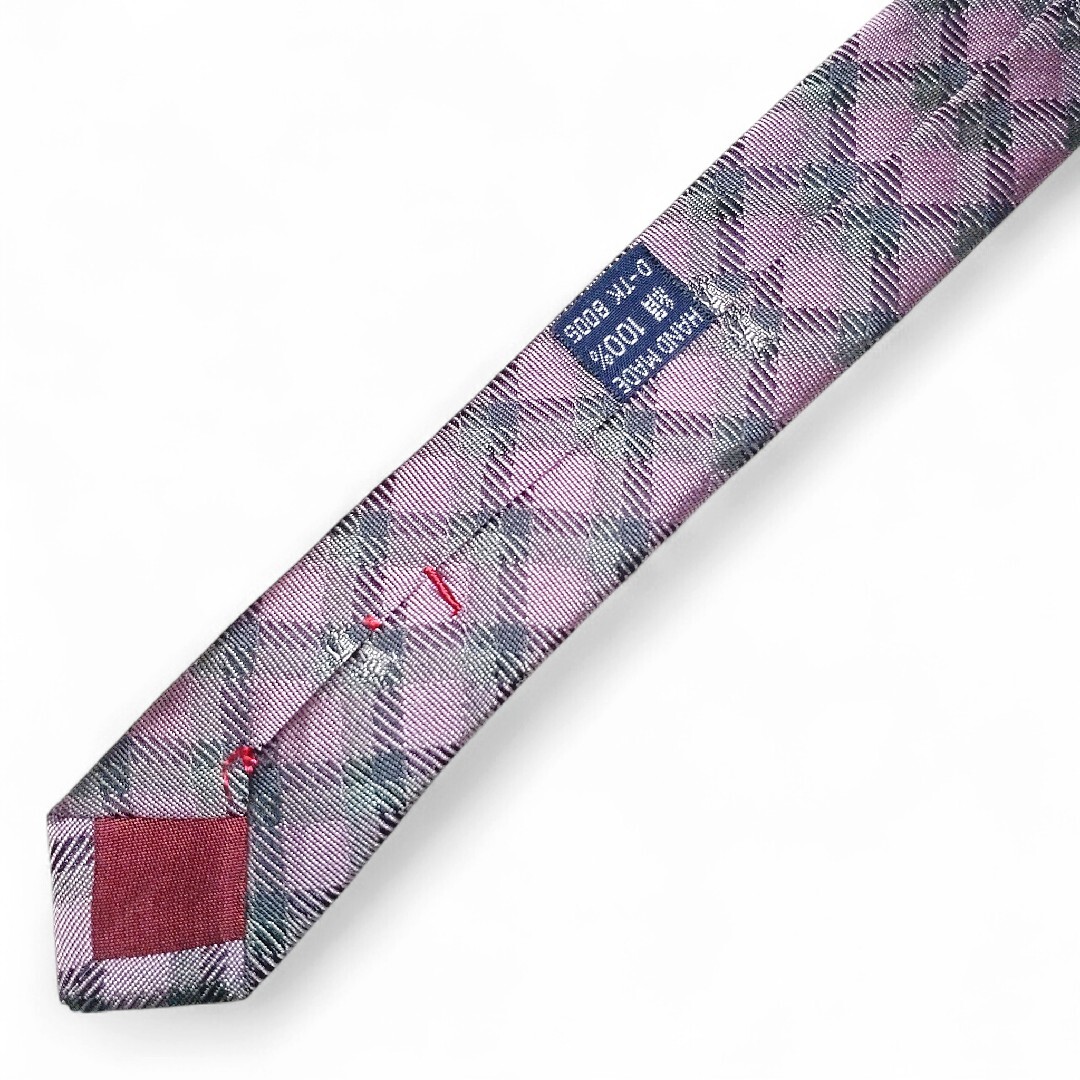 BURBERRY(バーバリー)のバーバリー　ネクタイ　ノバチェック　シルク　シルバーピンク系　ブランド メンズのファッション小物(ネクタイ)の商品写真