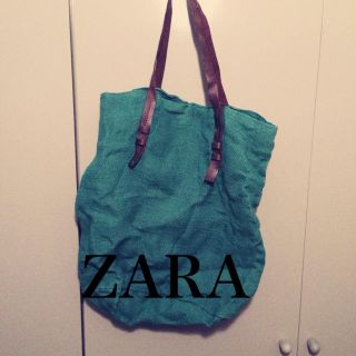 ザラ(ZARA)のZARA麻バッグ(トートバッグ)