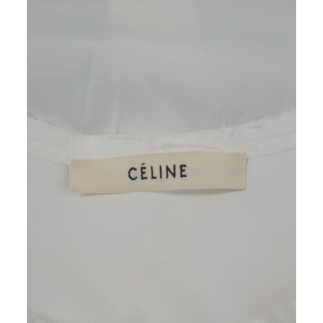 CELINE(セリーヌ)のCELINE セリーヌ カジュアルシャツ S 白 【古着】【中古】【送料無料】 レディースのトップス(シャツ/ブラウス(長袖/七分))の商品写真