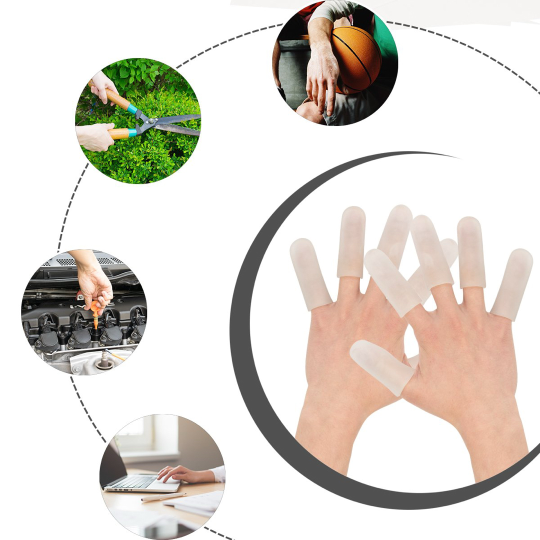 指サポーター 指キャップ 10個セット 手指保護 突き指 スポーツ 水仕事 新品 コスメ/美容のボディケア(その他)の商品写真