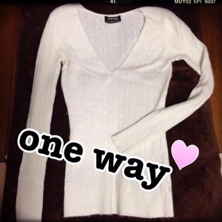 ワンウェイ(one*way)のone way♡デザインありニットロンT(ニット/セーター)