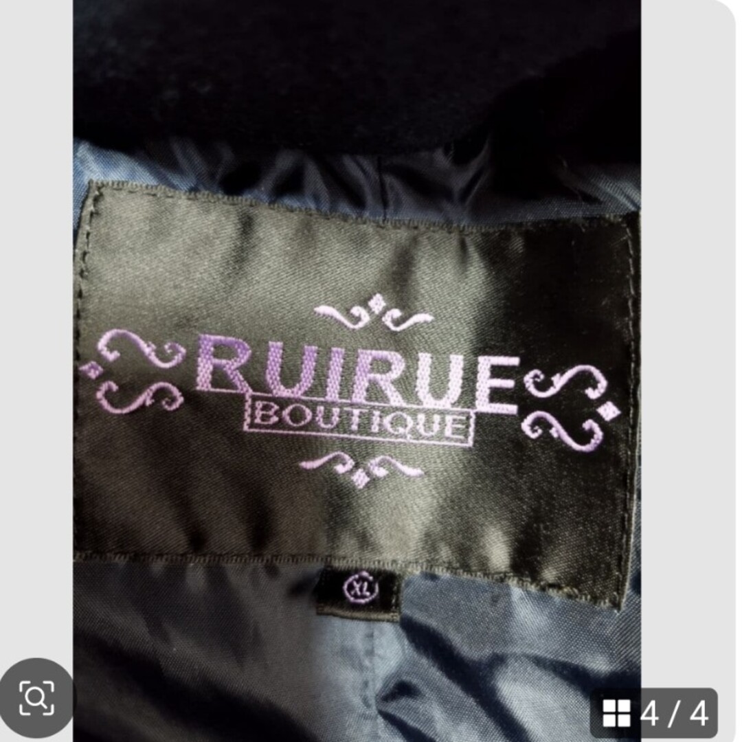 RUIRUE BOUTIQUE(ルイルエブティック)のフォックスファー付きダウンコート(RUIRUE BOUTIQUE)size LL レディースのジャケット/アウター(ダウンコート)の商品写真