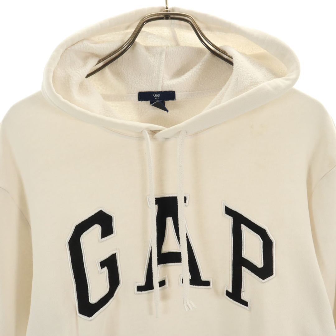 GAP(ギャップ)の古着 GAP ギャップ 長袖 スウェットパーカー S ホワイト 裏起毛 メンズ メンズのトップス(パーカー)の商品写真