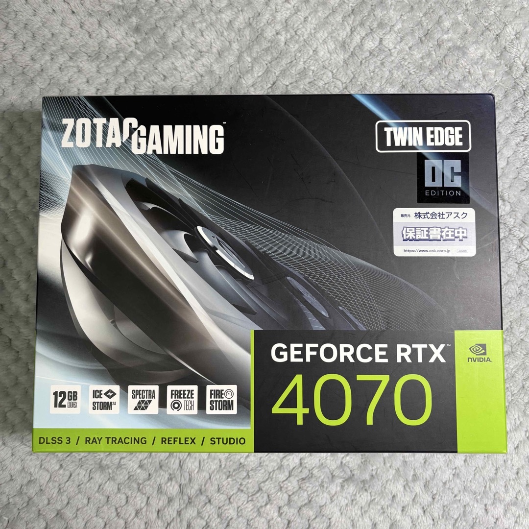 ZOTAC GeForce RTX 4070 中古品 スマホ/家電/カメラのPC/タブレット(PCパーツ)の商品写真