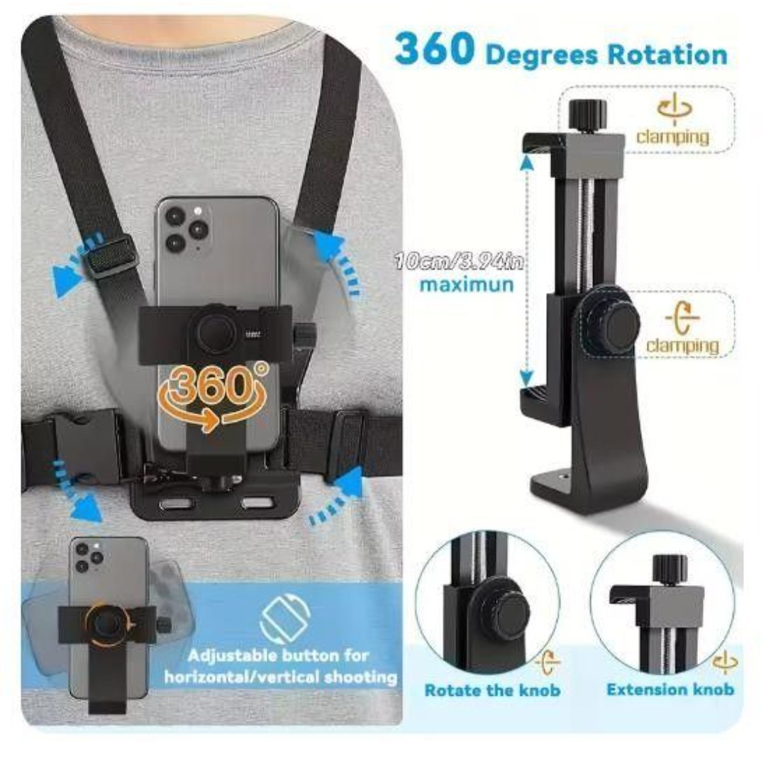 Gopro ハーネス スマホ アクションカメラ コンパクト 両手フリー撮影 スマホ/家電/カメラのスマホアクセサリー(その他)の商品写真