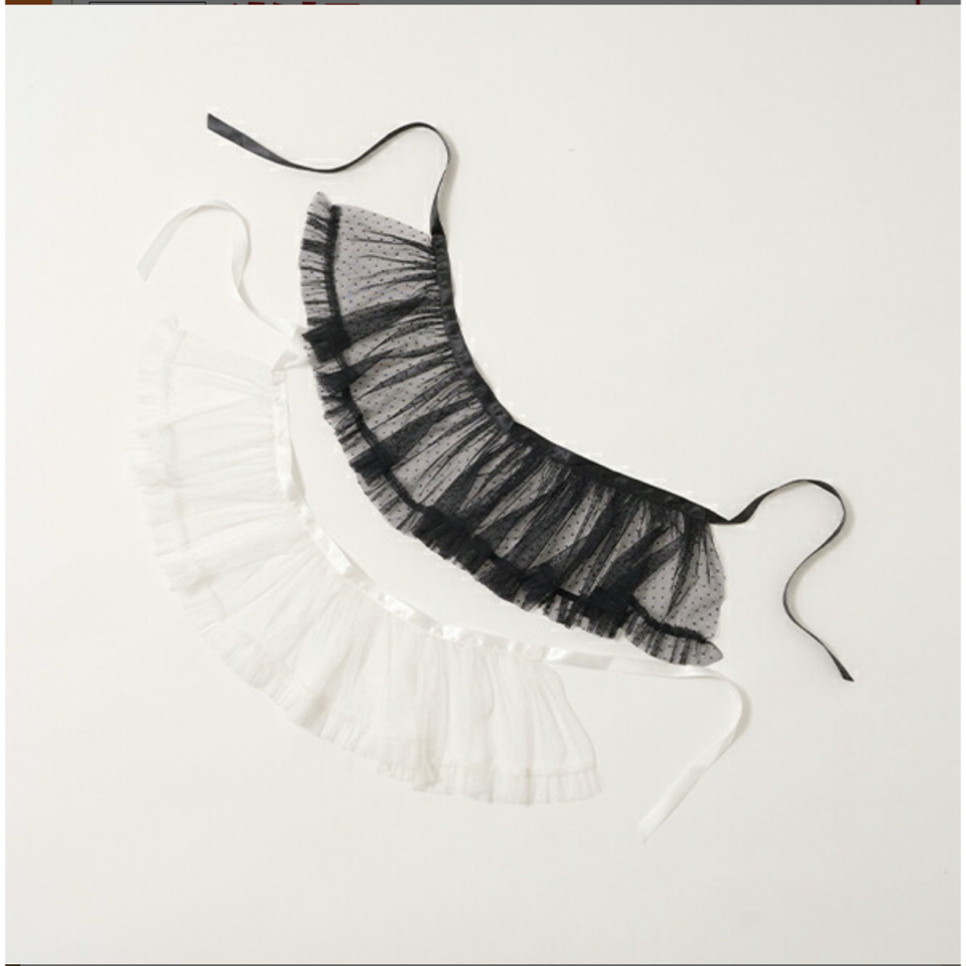 petit main(プティマイン)のLycee mine 襟にもなるチュール巻きスカート ブラック キッズ/ベビー/マタニティのキッズ服女の子用(90cm~)(スカート)の商品写真