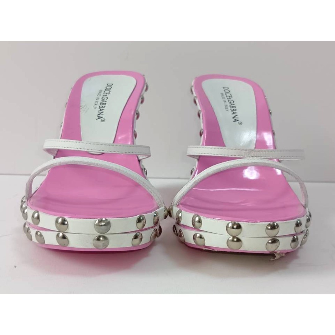 DOLCE&GABBANA(ドルチェアンドガッバーナ)のD&G ドルガバ 厚底サンダル 35 22cm ピンク Y2K スタッズ レディースの靴/シューズ(サンダル)の商品写真