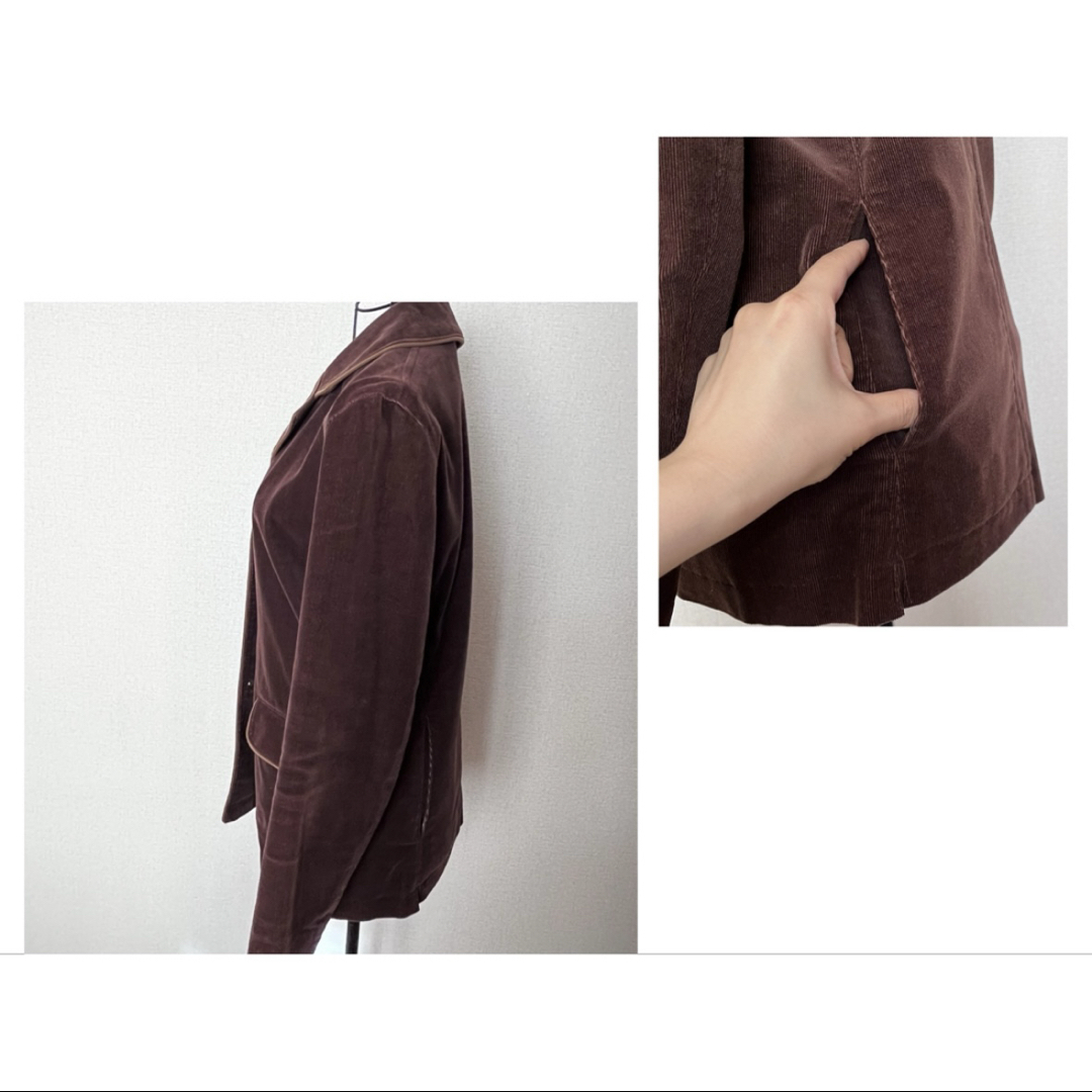 TRISSH ヴィンテージ　コーデュロイ　パイピング　テーラードジャケット レディースのジャケット/アウター(テーラードジャケット)の商品写真
