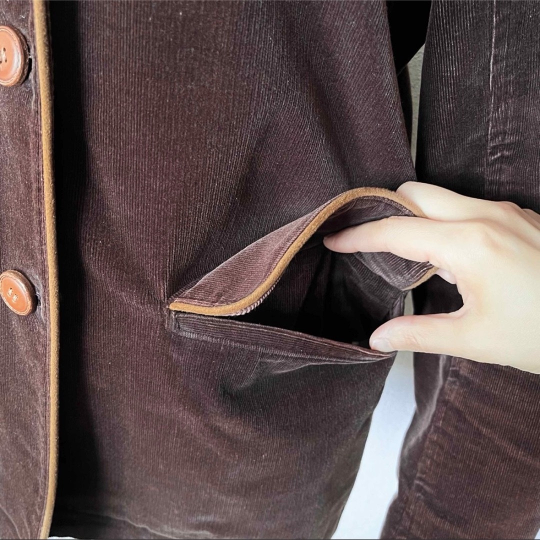 TRISSH ヴィンテージ　コーデュロイ　パイピング　テーラードジャケット レディースのジャケット/アウター(テーラードジャケット)の商品写真