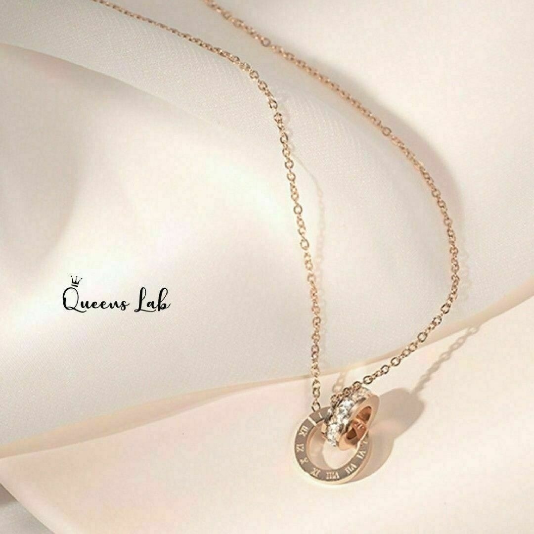 ネックレス レディース necklace ピンクゴールド ジュエリー レディースのアクセサリー(ネックレス)の商品写真