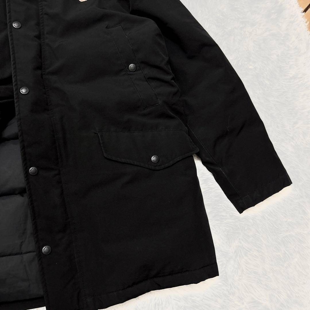 DANTON(ダントン)のダントン タッサー ダウン コート ラクーンファー フード付き L ジャケット レディースのジャケット/アウター(ダウンコート)の商品写真