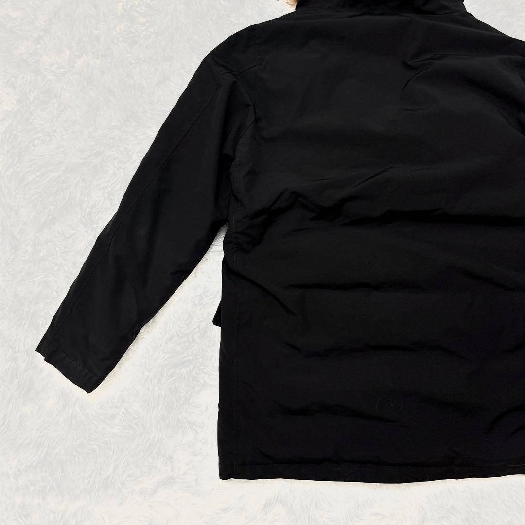 DANTON(ダントン)のダントン タッサー ダウン コート ラクーンファー フード付き L ジャケット レディースのジャケット/アウター(ダウンコート)の商品写真