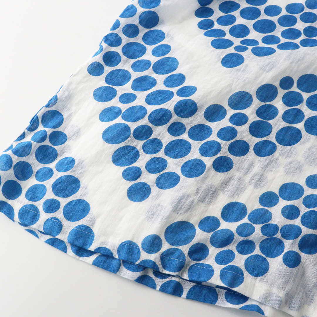 mina perhonen(ミナペルホネン)の2025SS ミナペルホネン mina perhonen kupla リネン 襟付きプルオーバーカットソー 40-42 ブルー┃トップス ブラウス【2400014711875】 レディースのトップス(シャツ/ブラウス(半袖/袖なし))の商品写真