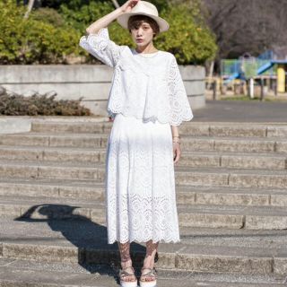 未使用 MILKFED. LACE UP DRESS