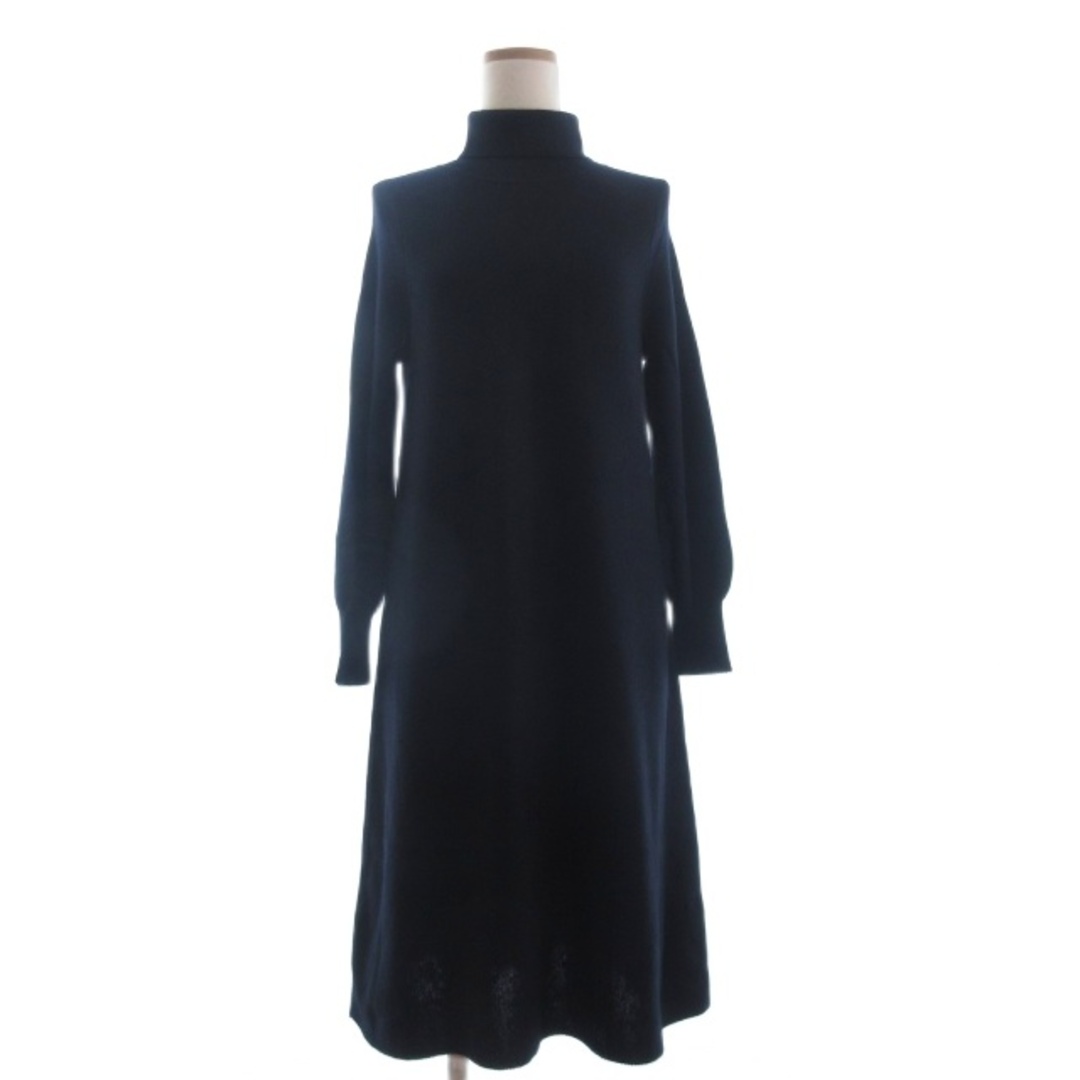 ANAYI(アナイ)のアナイ ミラノリブタートルネックワンピース ロング 長袖 ダークネイビー 38 レディースのワンピース(ロングワンピース/マキシワンピース)の商品写真