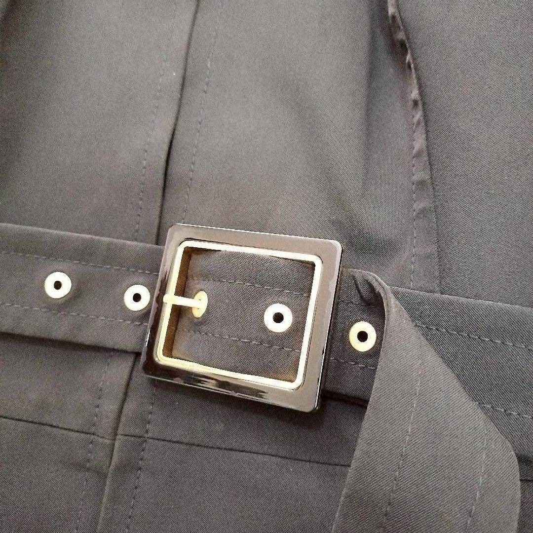 ESCADA(エスカーダ)のB2201【ESCADA】ブラックトレンチコート/ベルト付き/40/L/海外製 レディースのジャケット/アウター(トレンチコート)の商品写真