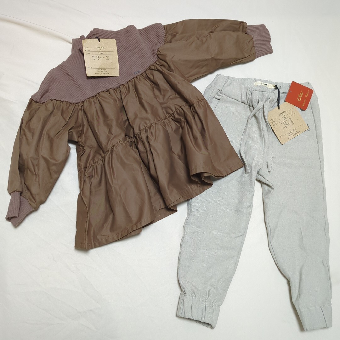 FITH(フィス)のFITH フィス　長袖カットソーとパンツのセット 100cm キッズ/ベビー/マタニティのキッズ服女の子用(90cm~)(Tシャツ/カットソー)の商品写真