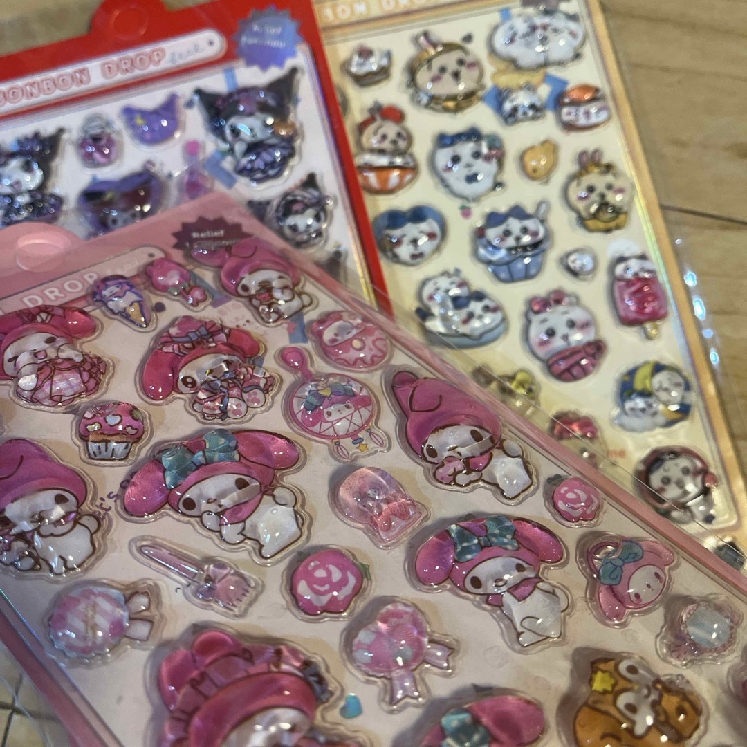 ウォーターシール　3枚セット　水シール インテリア/住まい/日用品の文房具(シール)の商品写真