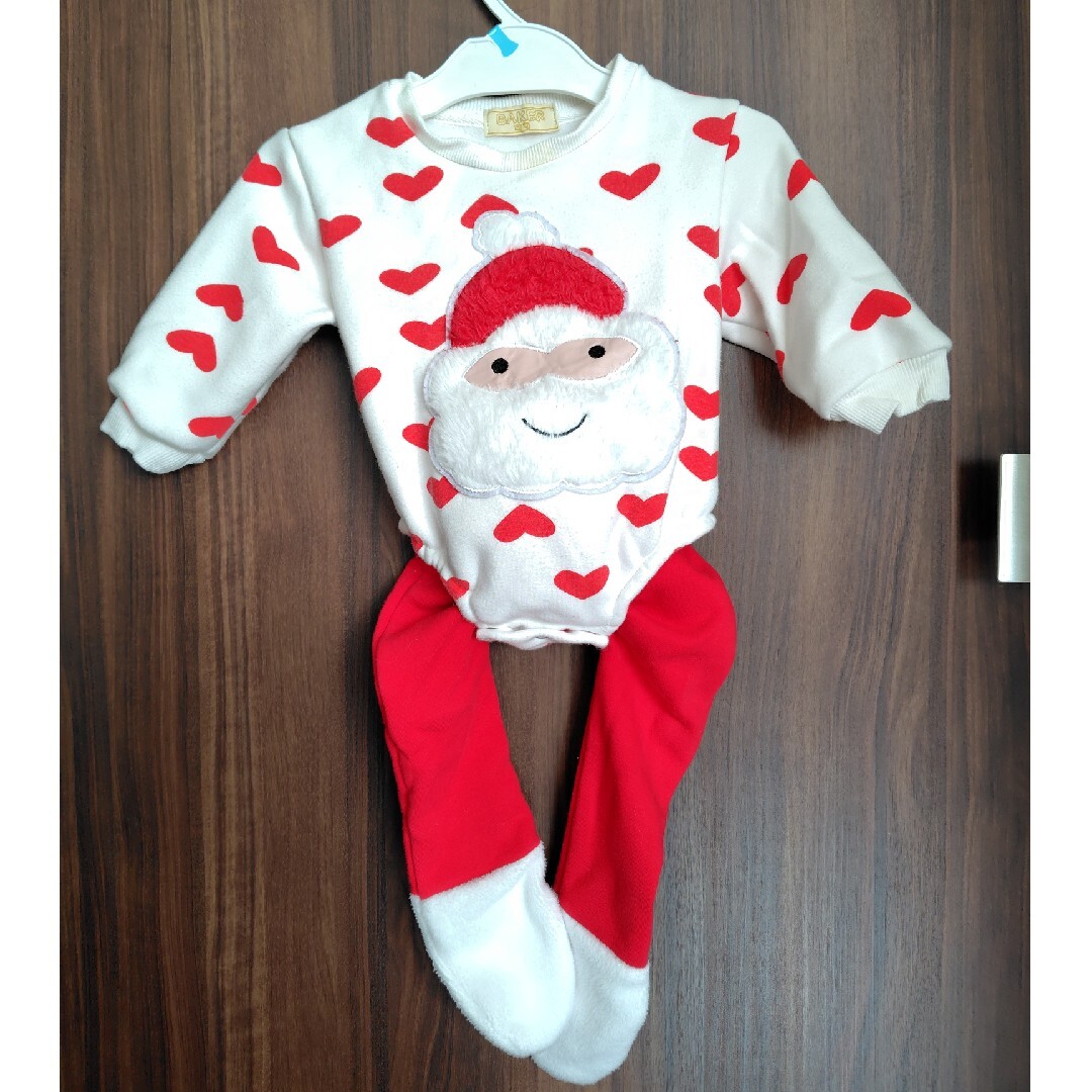 ベビー　クリスマス服　サンタ キッズ/ベビー/マタニティのベビー服(~85cm)(その他)の商品写真