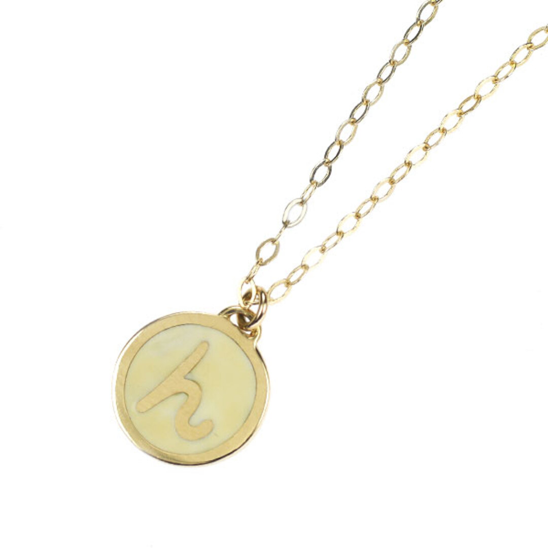 アーカーブラン エナメル/ K18YG ペンダントネックレス イニシャル 「h」 レディースのアクセサリー(ネックレス)の商品写真