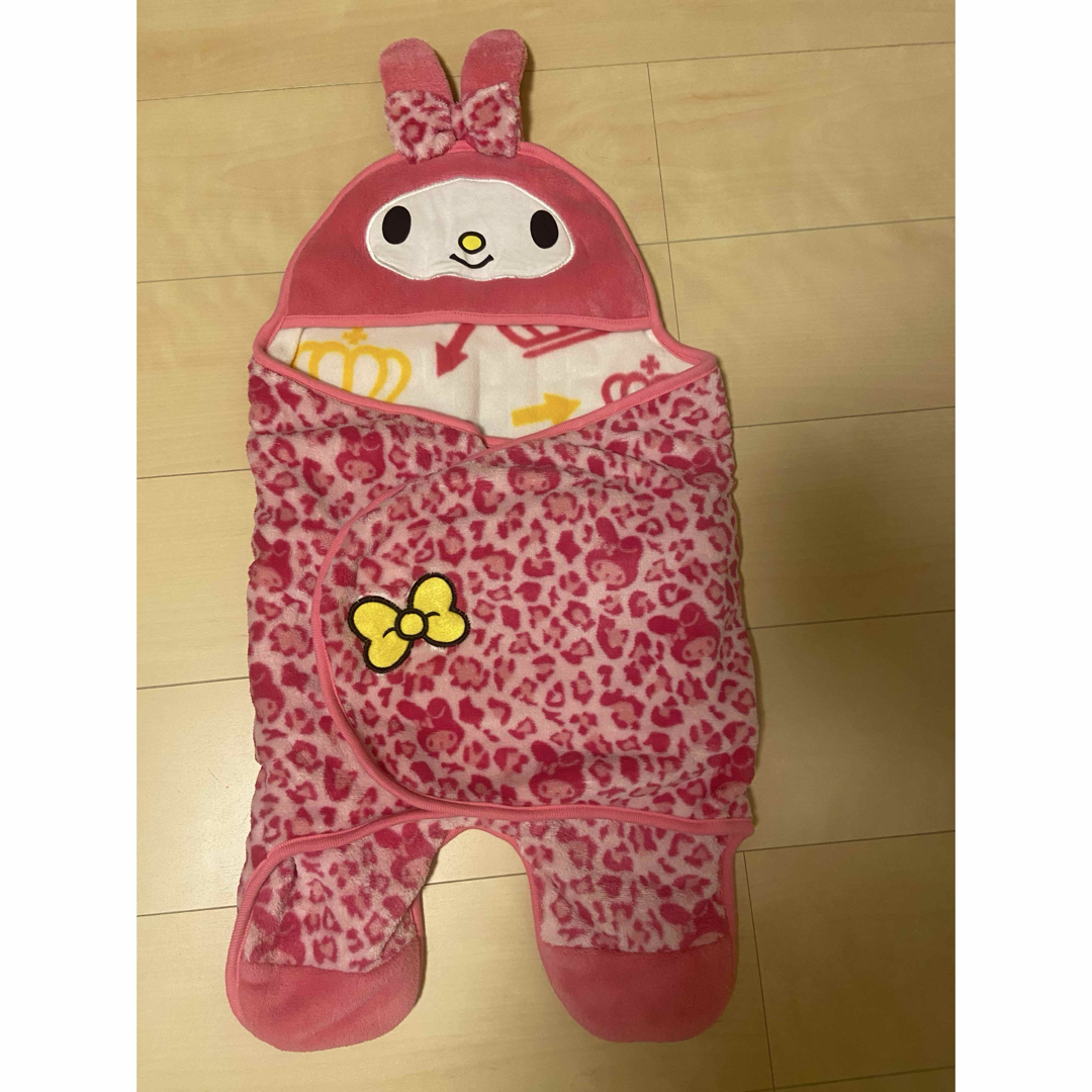 BABYDOLL(ベビードール)のBABY DOLL マイメロディの耳付きブランケット　おくるみ キッズ/ベビー/マタニティのこども用ファッション小物(おくるみ/ブランケット)の商品写真